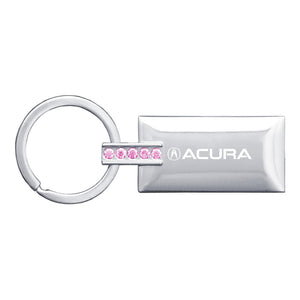 Acura Keychain & Keyring - Rectangle with Bling Pink (KC9121P.ACU)