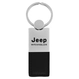Jeep Wrangler Keychain & Keyring - Duo Premium Black Leather (KC1740.WRA.BLK)
