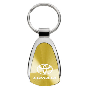 Toyota Corolla Keychain & Keyring - Gold Teardrop (KCGOLD.COR)