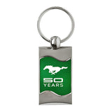 Ford Mustang 50 Years Keychain & Keyring - Green Wave (KC3075.MUS5Y.GRN)