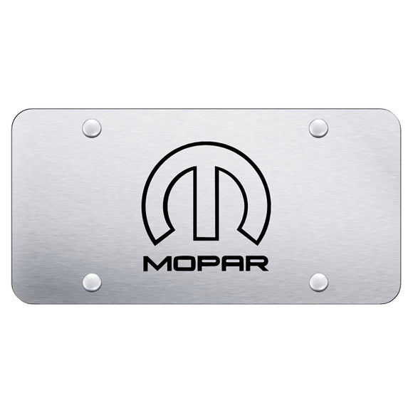Mopar (Reversed) Laser Etched Brushed Stainless Steel Plate (AG-PL.MOP2.ES)