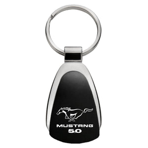 Ford Mustang 5.0 Keychain & Keyring - Black Teardrop (KCK.MUS50)