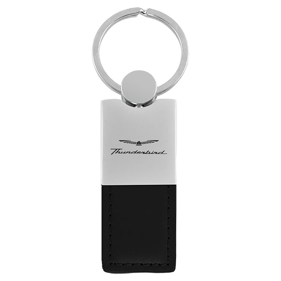 Ford Thunderbird Keychain & Keyring - Duo Premium Black Leather (KC1740.THU.BLK)