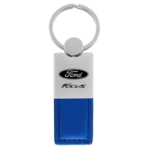 Ford Focus Keychain & Keyring - Duo Premium Blue Leather (KC1740.FOC.BLU)