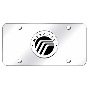 Mercury Logo on Chrome License Plate (AG-MRY.CC)