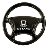 Honda Civic Keychain & Keyring - Black Steering Wheel (KC3019.CIV)