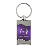 Mazda Zoom Zoom Keychain & Keyring - Purple Wave (KC3075.ZOO.PUR)