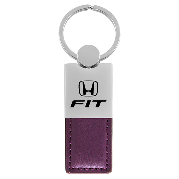 Honda Fit Keychain & Keyring - Duo Premium Purple Leather (KC1740.FIT.PUR)