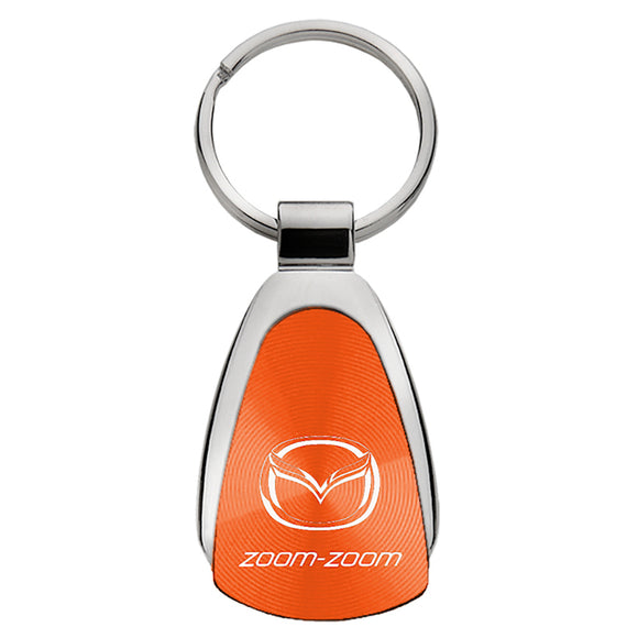 Mazda Zoom Zoom Keychain & Keyring - Orange Teardrop (KCORA.ZOO)
