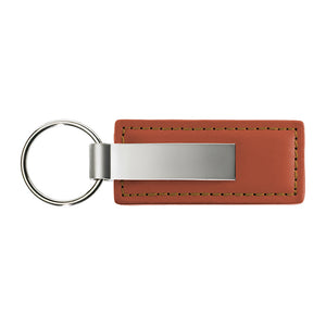 Blank Promotional Keychain & Keyring - Brown Premium Leather (KC1541.BNK)