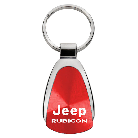 Jeep Rubicon Keychain & Keyring - Red Teardrop (KCRED.RUB)