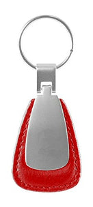 Metal Promotional Keychain & Keyring - Red Leather Teardrop (KCTL.BNK.RED)