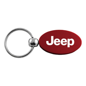 Jeep Keychain & Keyring - Burgundy Oval (KC1340.JEE.BUR)