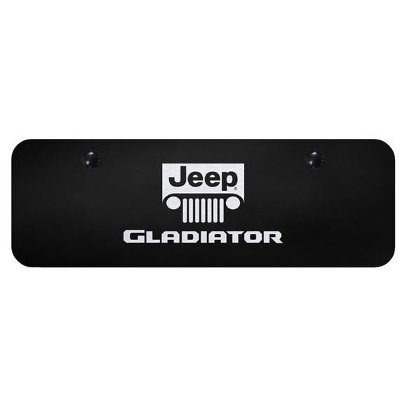 Jeep Gladiator Name and Logo Mini Plate - Laser Etched Black (PL.GLADNL.EBM)