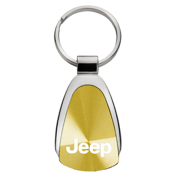 Jeep Keychain & Keyring - Gold Teardrop (KCGOLD.JEE)