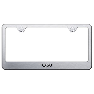 Infiniti Q50 Brushed License Plate Frame (LF.Q50.ES)