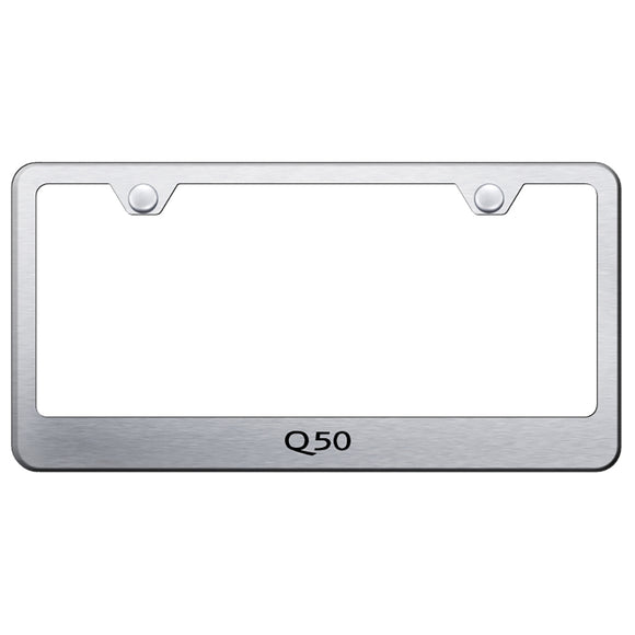 Infiniti Q50 Brushed License Plate Frame (LF.Q50.ES)