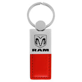Dodge Ram Keychain & Keyring - Duo Premium Red Leather (KC1740.RAM.RED)