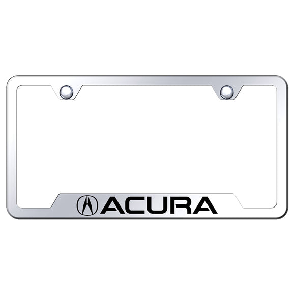 Acura License Plate Frame - Laser Etched Cut-Out Frame - Stainless Steel (GF.ACU.EC)