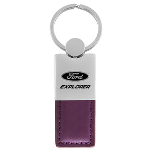 Ford Explorer Keychain & Keyring - Duo Premium Purple Leather (KC1740.XPL.PUR)