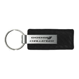 Dodge Challenger Keychain & Keyring - Carbon Fiber Texture Leather (KC1550.CHA)