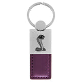 Ford Mustang Shelby Cobra Keychain & Keyring - Duo Premium Purple Leather (KC1740.COB.PUR)