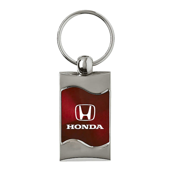 Honda Keychain & Keyring - Burgundy Wave (KC3075.HON.BUR)