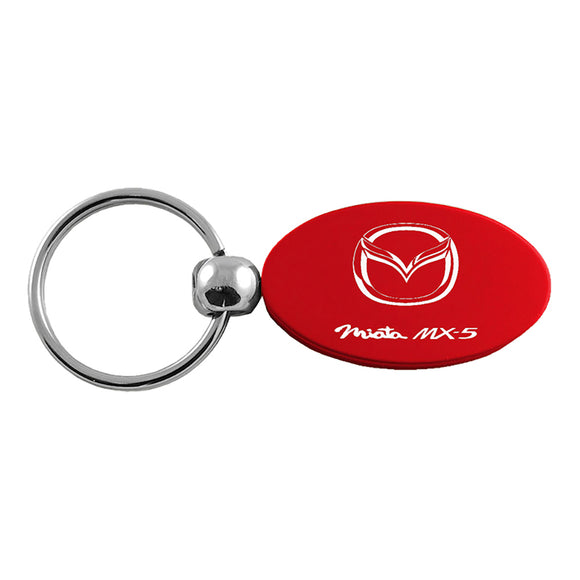 Mazda Miata MX-5 Keychain & Keyring - Red Oval (KC1340.MIA.RED)