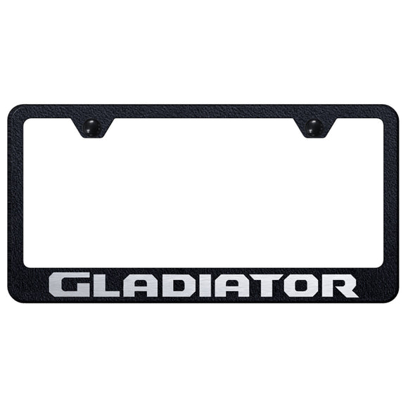 Jeep Gladiator Stainless Steel Frame - Laser Etched Rugged Black (LF.GLAD.ERB)