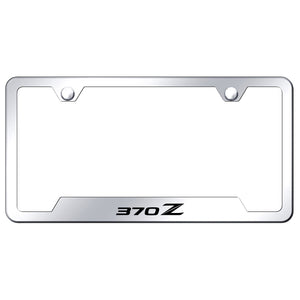 Nissan 370Z License Plate Frame - Laser Etched Cut-Out Frame - Stainless Steel (GF.370.EC)