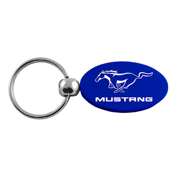 Ford Mustang Keychain & Keyring - Blue Oval (KC1340.MUS.BLU)