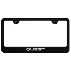 Nissan Quest Black License Plate Frame (LF.QUE.EB)