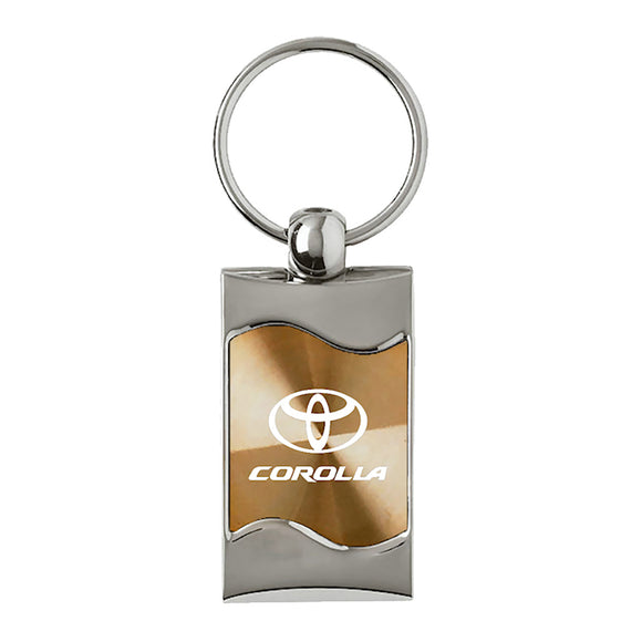 Toyota Corolla Keychain & Keyring - Gold Wave (KC3075.COR.GLD)