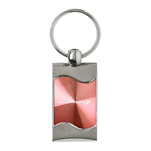 Dodge Stripe Keychain & Keyring - Pink Wave (KC3075.DODS.PNK)