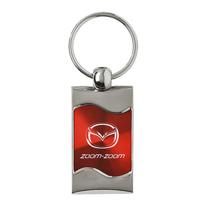 Mazda Zoom Zoom Keychain & Keyring - Red Wave (KC3075.ZOO.RED)