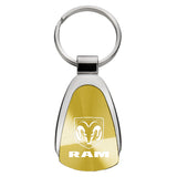 Dodge Ram Keychain & Keyring - Gold Teardrop (KCGOLD.RAM)