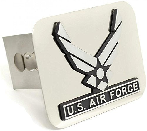 US Air Force Wing Chrome Trailer Hitch Plug (T.AIRW.C)