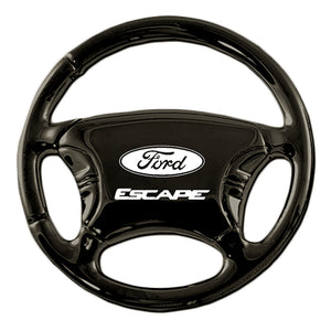 Ford Escape Keychain & Keyring - Black Steering Wheel (KC3019.XCA)