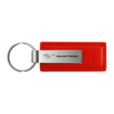 Ford Mustang Keychain & Keyring - Red Premium Leather (KC1542.MUS)