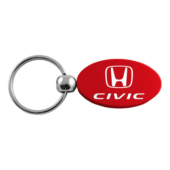 Honda Civic Keychain & Keyring - Red Oval (KC1340.CIV.RED)