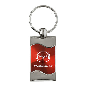 Mazda Miata Keychain & Keyring - Red Wave (KC3075.MIA.RED)
