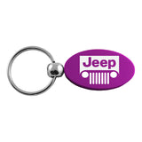 Jeep Grill Keychain & Keyring - Purple Oval (KC1340.JEEG.PUR)