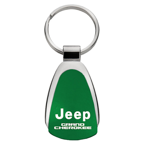 Jeep Grand Cherokee Keychain & Keyring - Green Teardrop (KCGR.GRA)