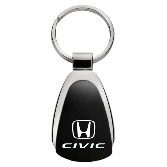 Honda Civic Keychain & Keyring - Black Teardrop (KCK.CIV)