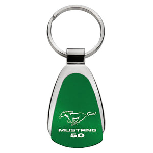 Ford Mustang 5.0 Keychain & Keyring - Green Teardrop (KCGR.MUS50)