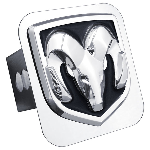 Dodge Ram OEM Logo Trailer Hitch Plug - Chrome (T.RAM.OEM.C)