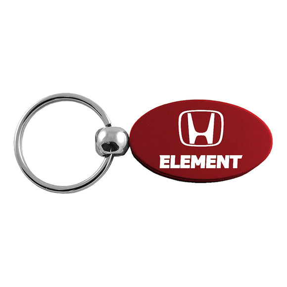 Honda Element Keychain & Keyring - Burgundy Oval (KC1340.ELE.BUR)
