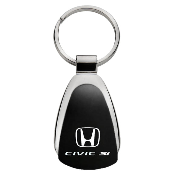 Honda Civic SI Keychain & Keyring - Black Teardrop (KCK.CSI)