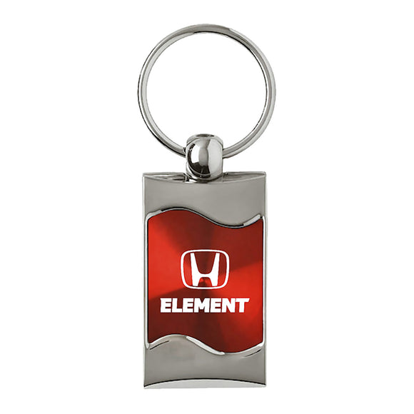 Honda Element Keychain & Keyring - Red Wave (KC3075.ELE.RED)