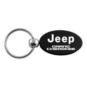 Jeep Grand Cherokee Keychain & Keyring - Black Oval (KC1340.GRA.BLK)